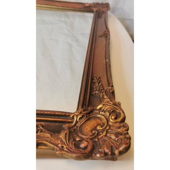 Mirror Wood Guilded with Bronze and Gold Tones Vintage 1977 Made in London - Picture 9 of 12